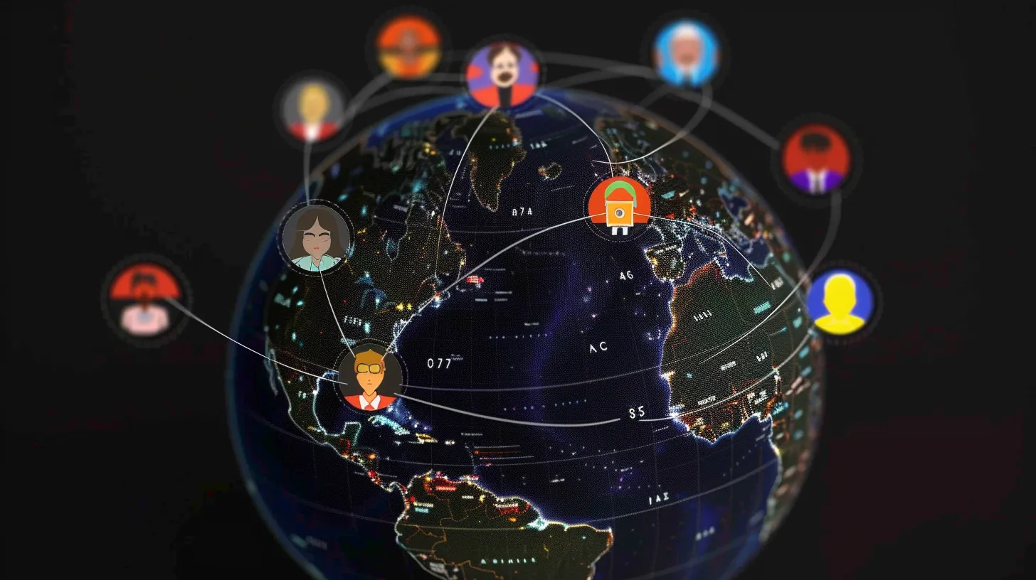 A globe with a connected community