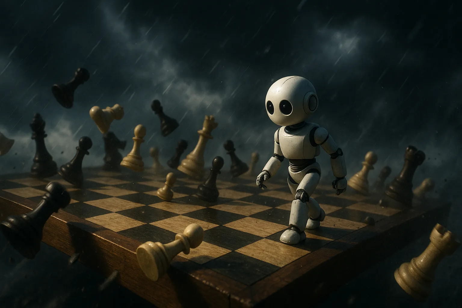 Abstract visualization of AI analyzing trade data